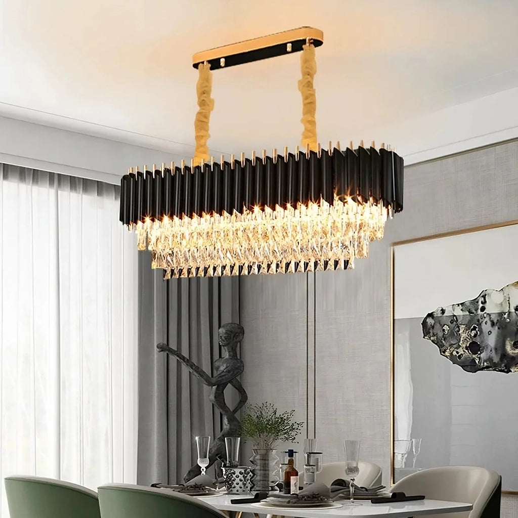 Clear Crystal chandelier - Uma Bay for dining room view 2