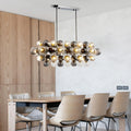 Glass Round chandelier - Kaia Bay for dining room view 1