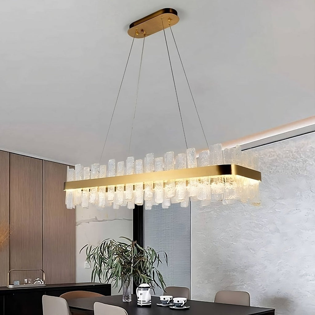Gold Glass chandelier - Lyra Lane for dining room view 2