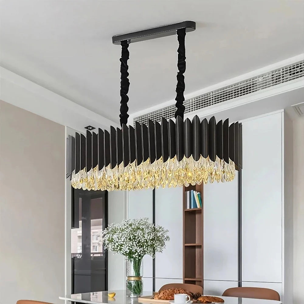 Clear Crystal chandelier - Pavia Lane for dining room view 2