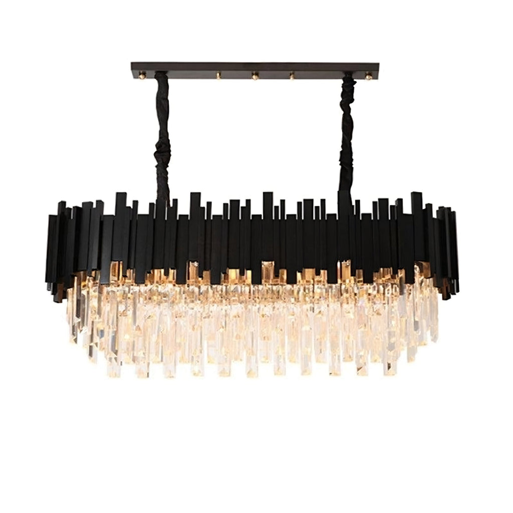 Black Crystal chandelier - Ottilie Court for dining room view 9