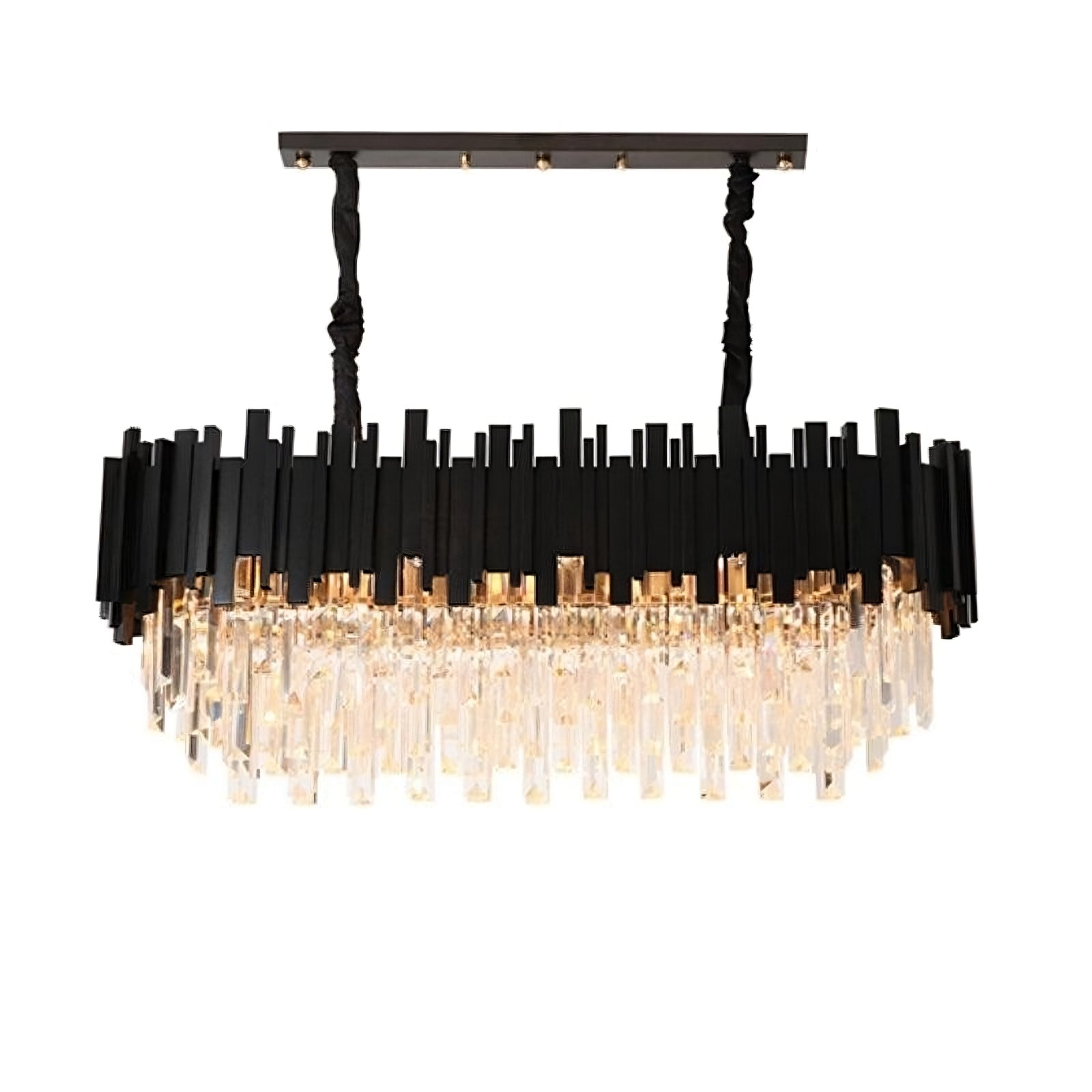 Black Crystal chandelier - Ottilie Court for dining room view 9