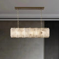 Clear Crystal Linear chandelier - Belen Lane for dining room view 1