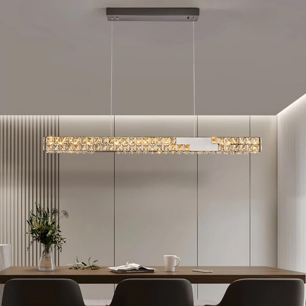 Black Crystal chandelier - Galen Lane for dining room view 2