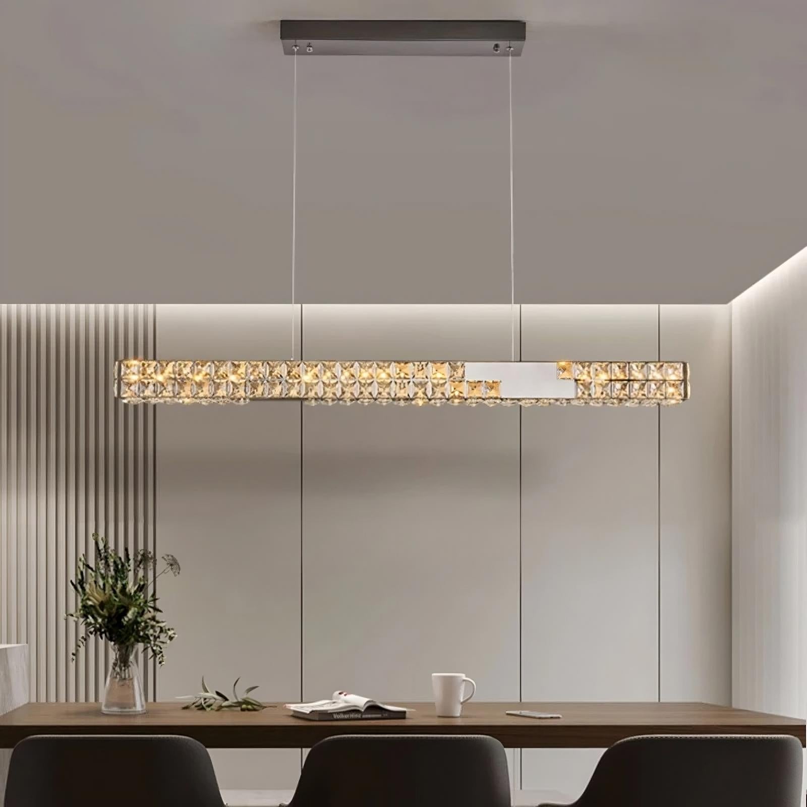 Black Crystal chandelier - Galen Lane for dining room view 2