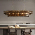 White Glass chandelier - Mira Bay for dining room view 1