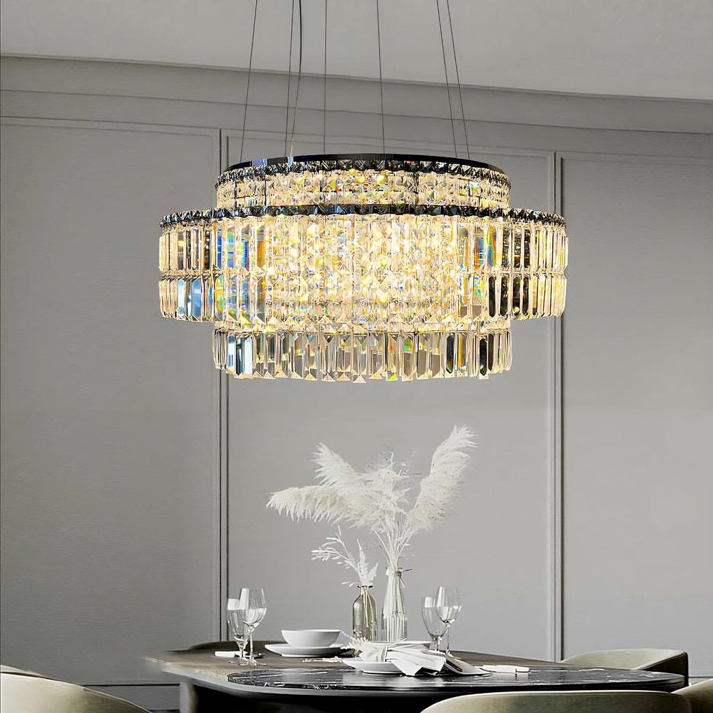 Clear Crystal chandelier - Clara Bay for dining room view 1