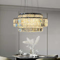 Clear Crystal chandelier - Clara Bay for dining room view 1