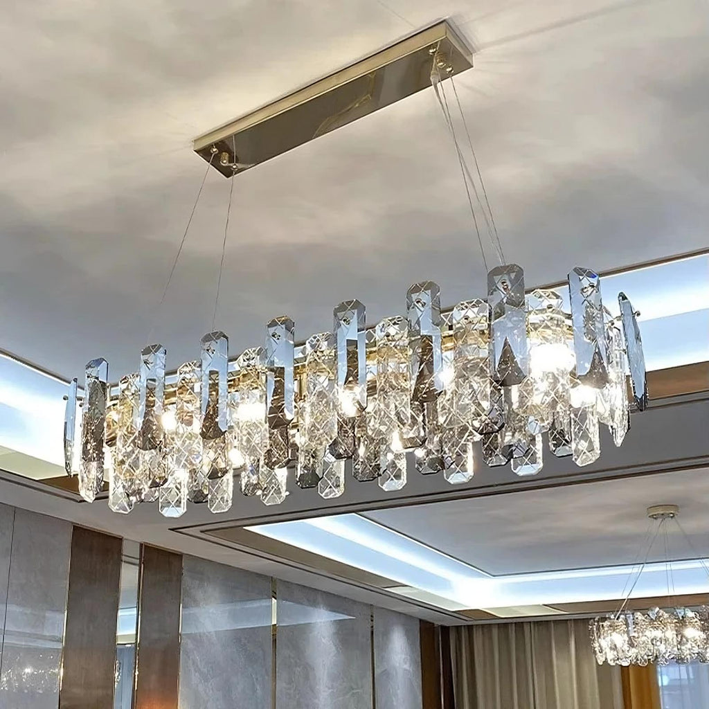 Crystal Round chandelier - Flora House for dining room view 2