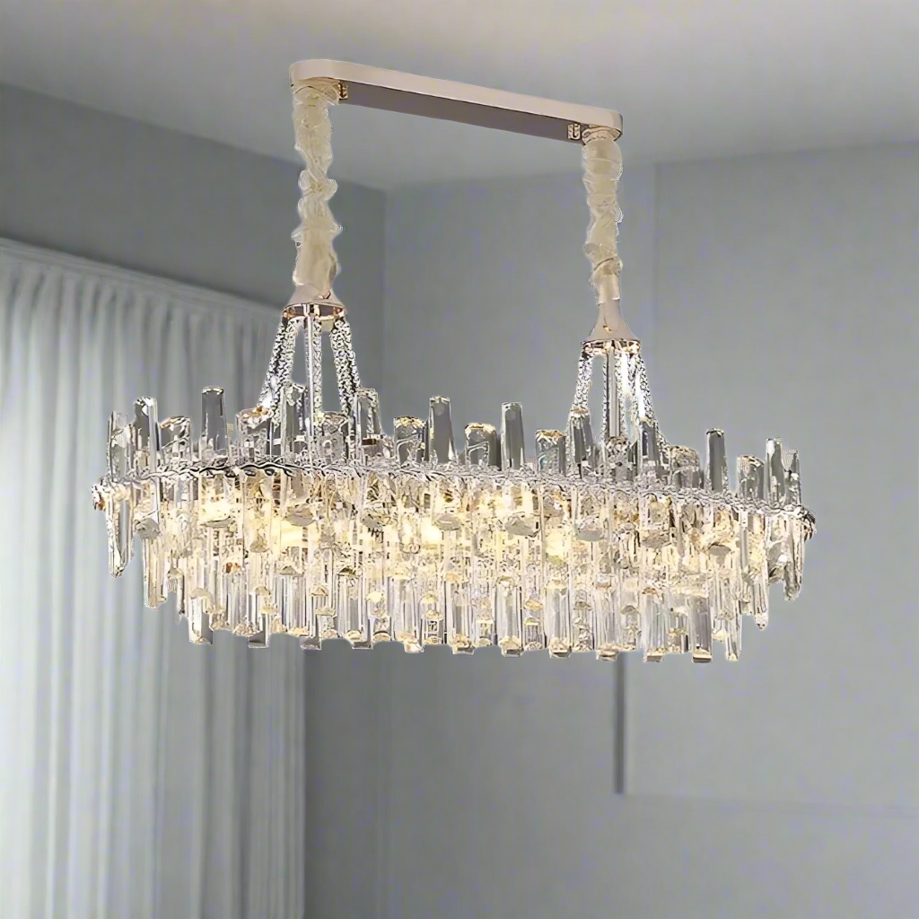 Clear Crystal chandelier - Selene Lane for dining room view 1