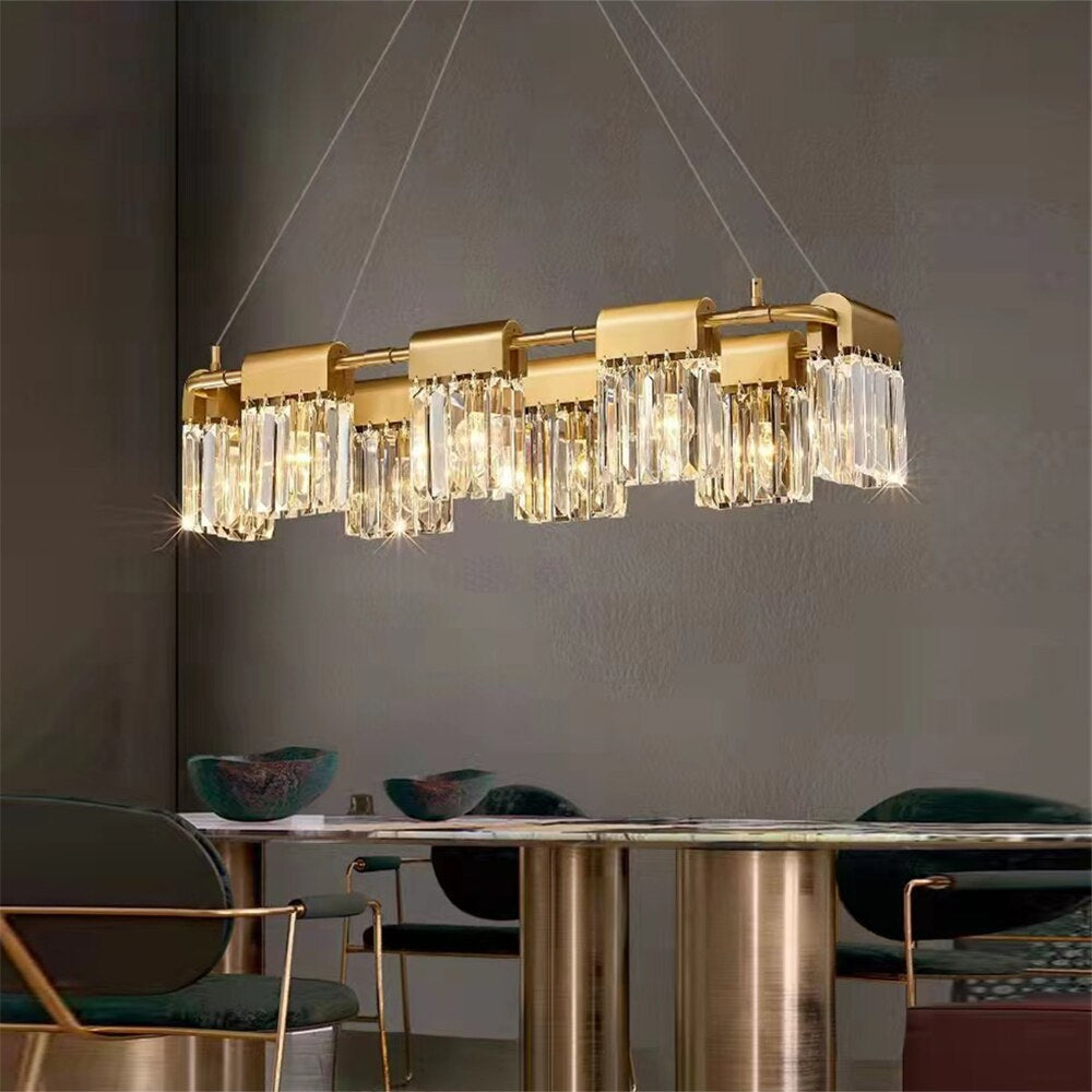 Clear Crystal chandelier - Liora Lane for dining room view 1
