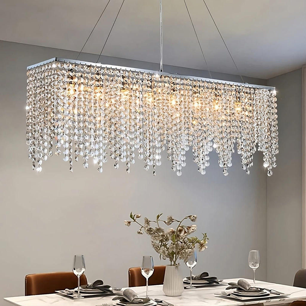 Clear Crystal chandelier - Evren Lane for dining room view 1