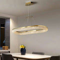 Clear Crystal Linear chandelier - Riven Bay for dining room view 1