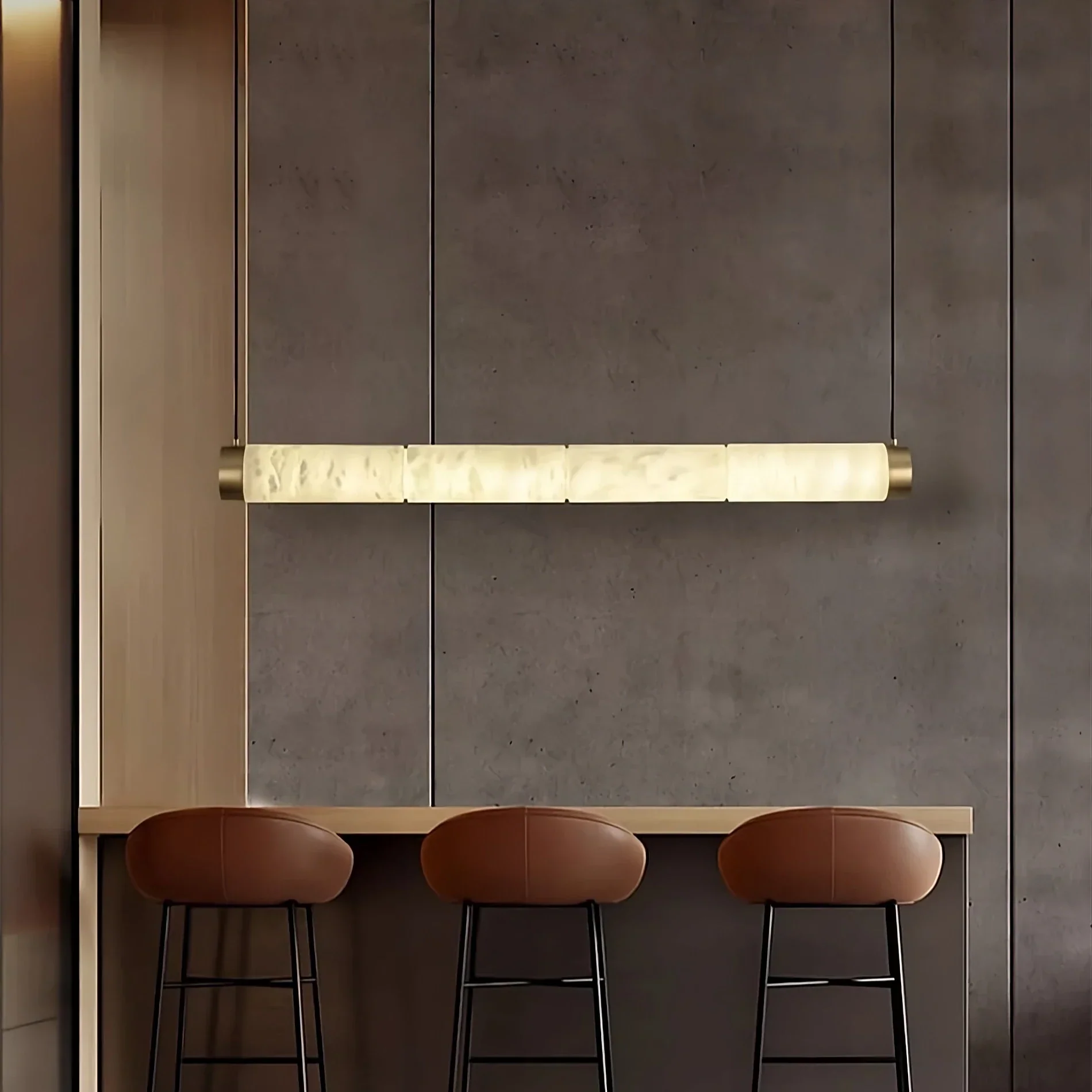 Brass Brass Round chandelier - Liora Bay for dining room view 2