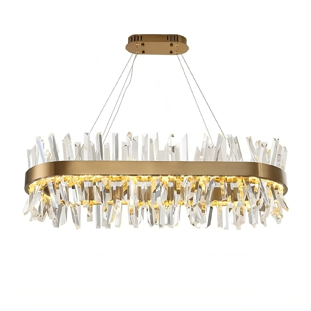 Clear Crystal chandelier - Nysa Court for dining room view 4