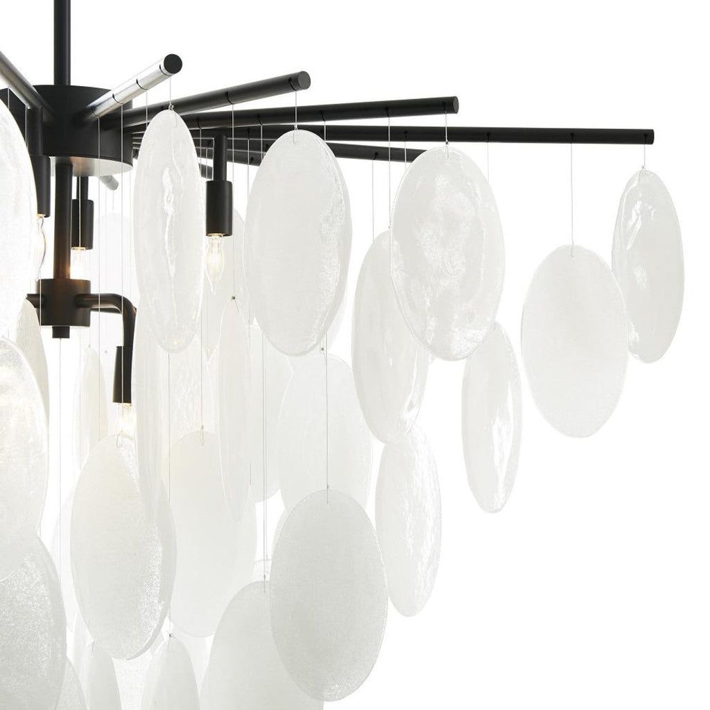 Black Glass chandelier - Briar Peak for dining room view 4