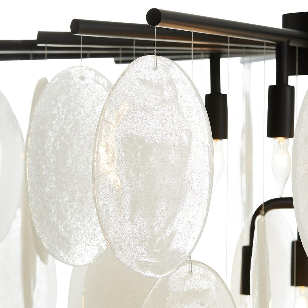 Black Glass chandelier - Briar Peak for dining room view 2
