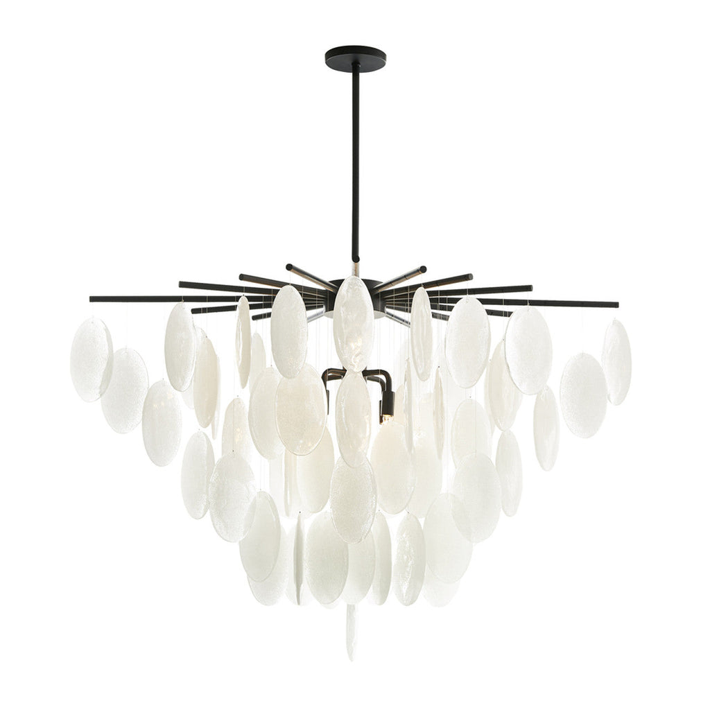 Black Glass chandelier - Briar Peak for dining room view 1