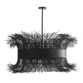 Black Rattan chandelier - Ion Gleam for dining room view 1