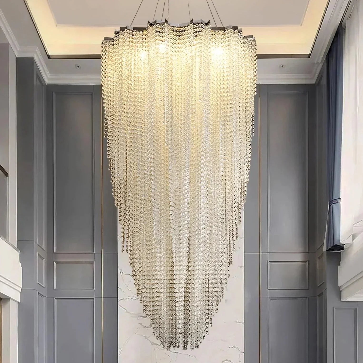 Gold Crystal chandelier - Belen House for dining room view 1