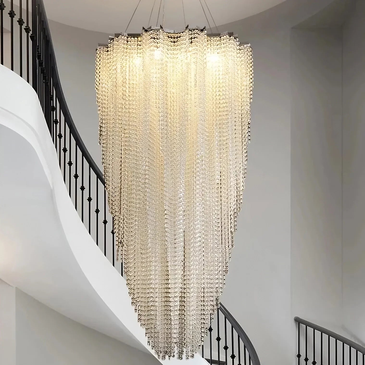 Gold Crystal chandelier - Belen House for dining room view 4