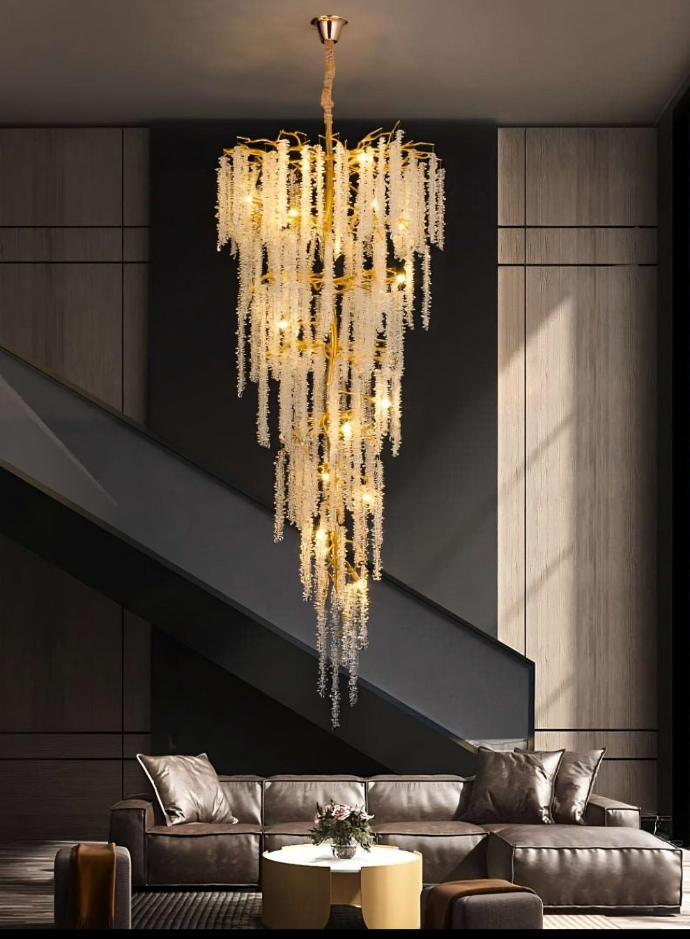 Clear Crystal chandelier - Tova Lane for dining room view 2