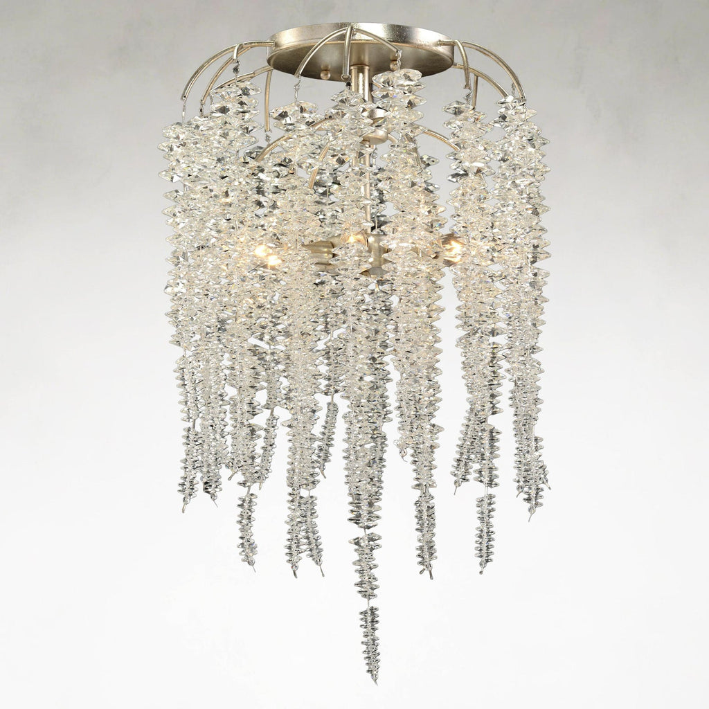 Crystal Tiered chandelier - Dorian Stone for dining room view 1