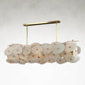 Brass Alabaster Linear chandelier - Eden Stone for dining room view 1