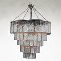 Silver Glass chandelier - Onda Stone for dining room view 1