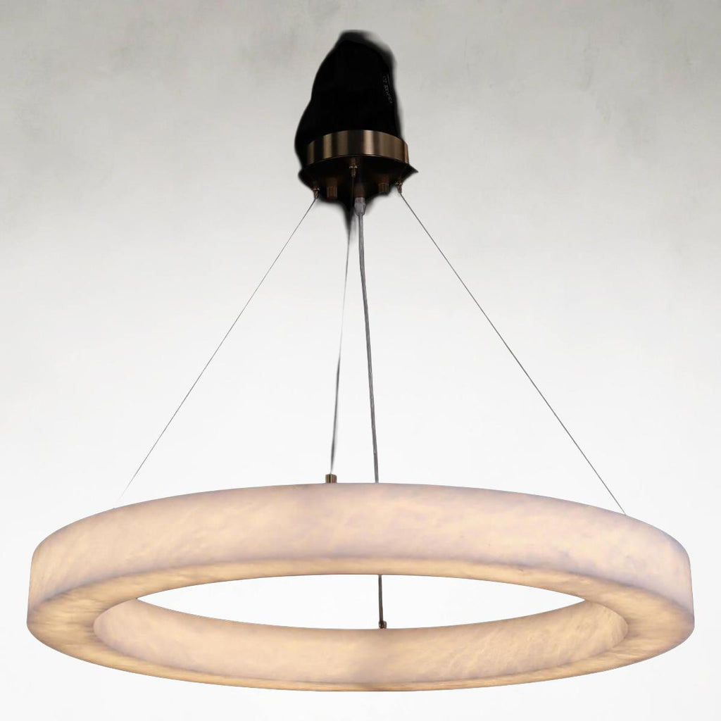 Alabaster Aureole 31.25 inch Pendant Ceiling Lamp, Medium