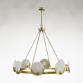 White Alabaster chandelier - Aria Stone for dining room view 1