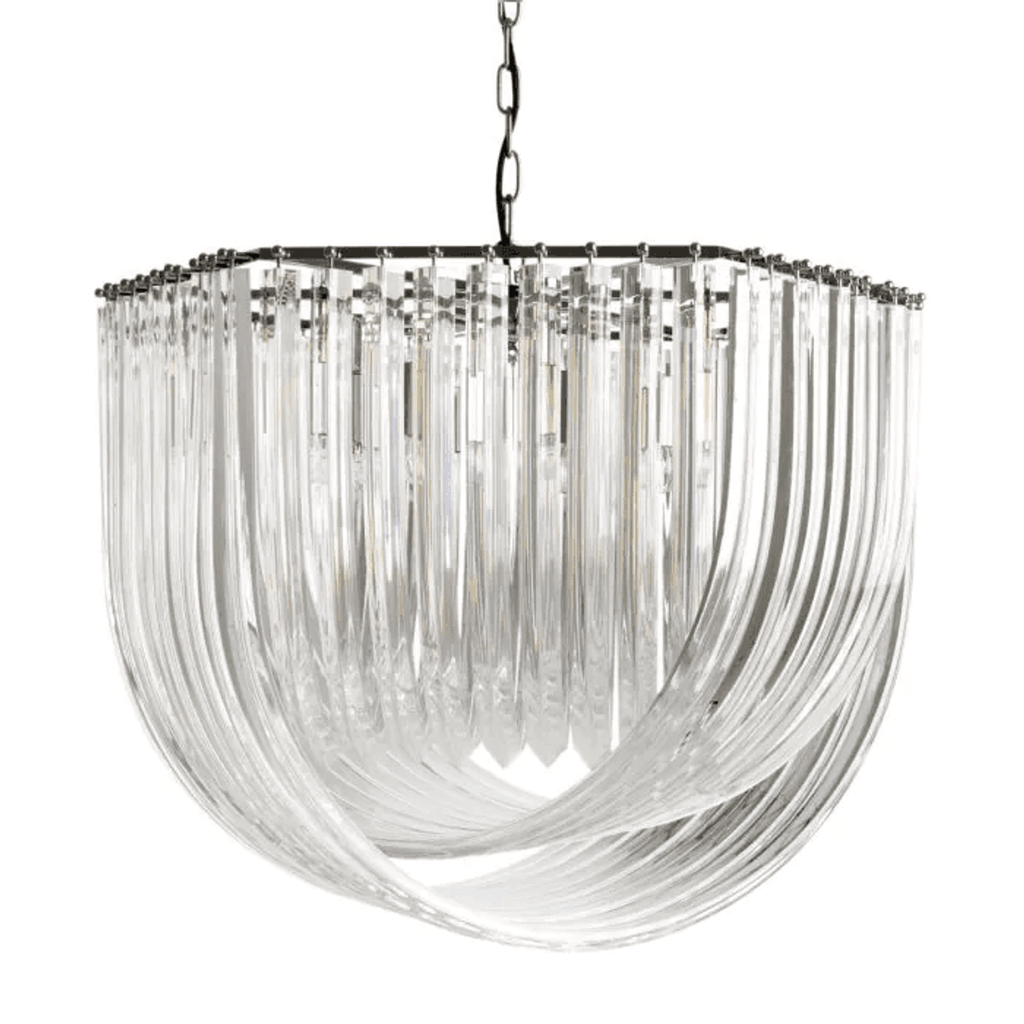 Antique Brass Crystal chandelier - Yara Verge for dining room view 6
