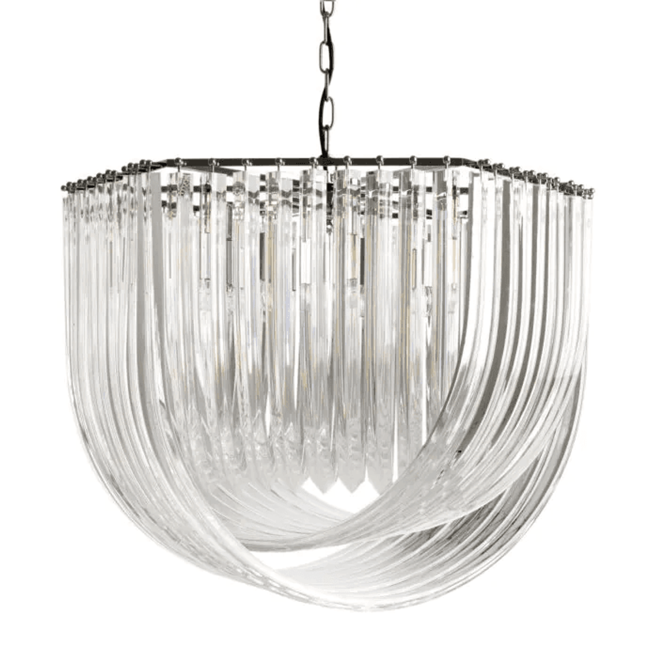 Antique Brass Crystal chandelier - Yara Verge for dining room view 6