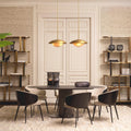 Celesse Pendant, 6-Light, Standard Height, Soft Gold, Frosted Glass Tube, 59.7"W (138920-SKT-STND-84-82 3WTZZJ)