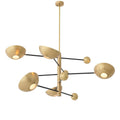 Antique Brass Glass chandelier - Dorian Verge for dining room view 1