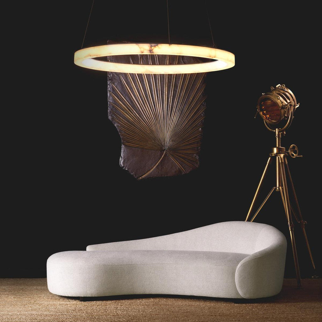 White Alabaster chandelier - Esme Verge for dining room view 2
