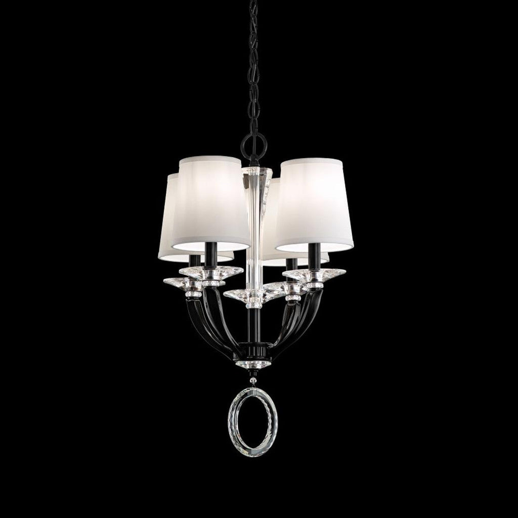 Black Crystal Candle chandelier - Selene Gleam for dining room view 2