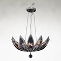 Clear Crystal Linear chandelier - Iris Ray for dining room view 1