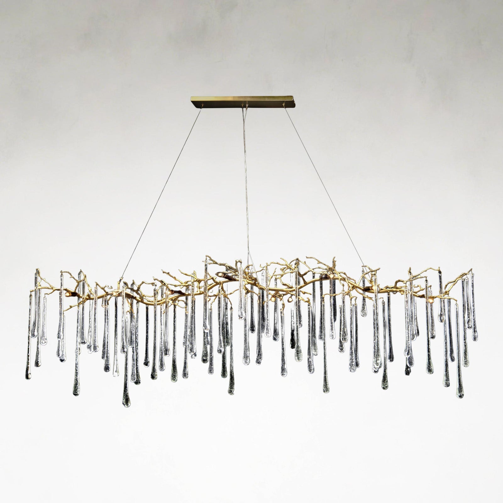 Acrylic chandelier - Una Stone for dining room view 1