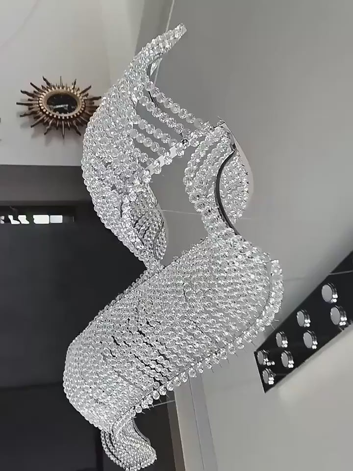Clear Crystal chandelier - Mira Lane for dining room view 9