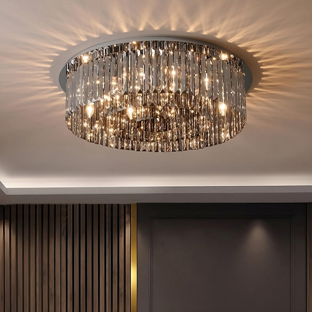 Smoke Crystal chandelier - Arden House for dining room view 2
