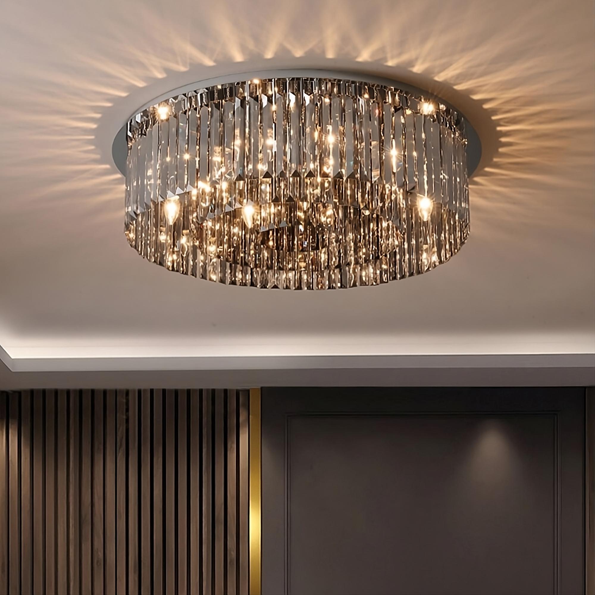 Smoke Crystal chandelier - Arden House for dining room view 2