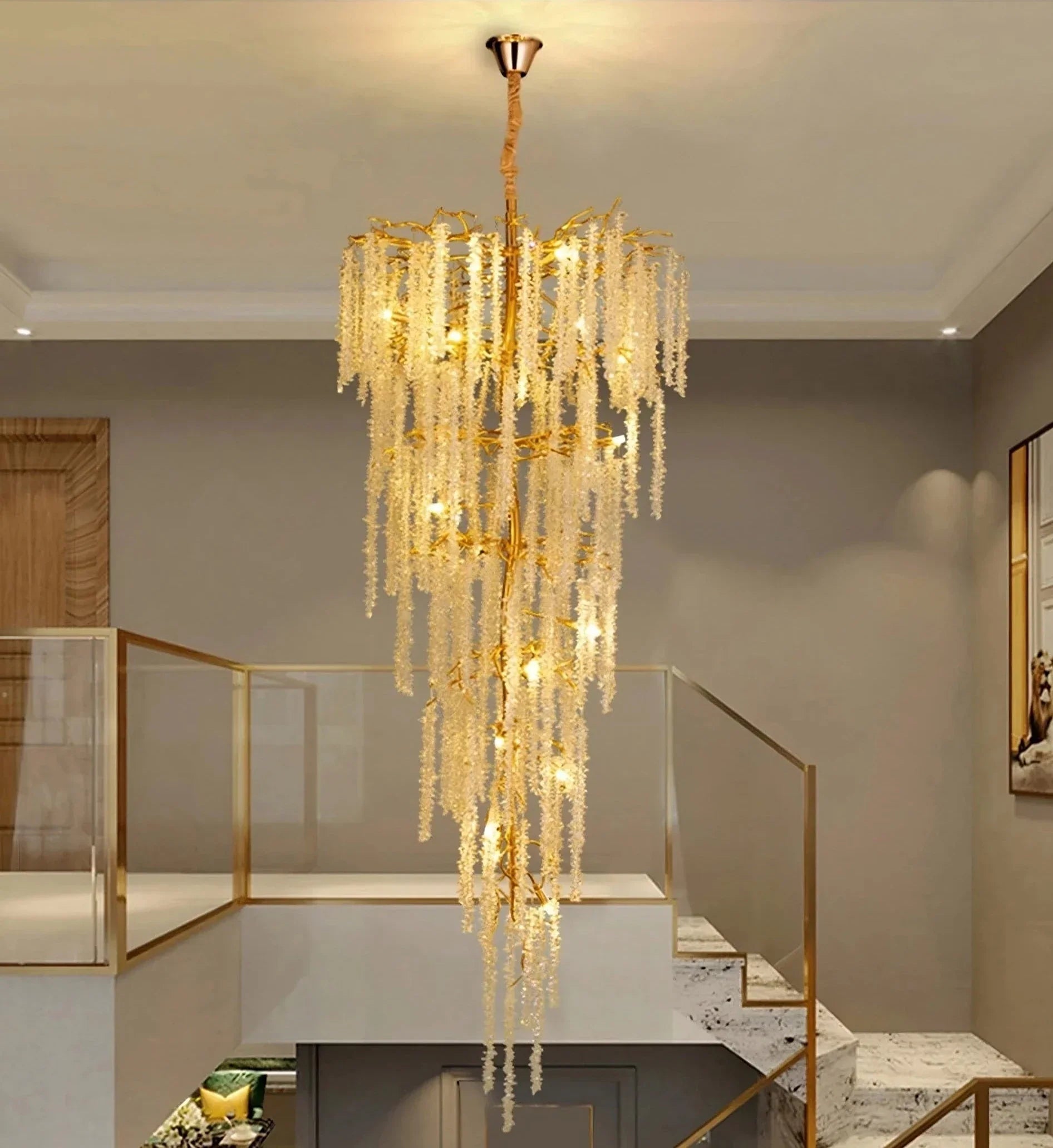 Clear Crystal chandelier - Tova Lane for dining room view 4