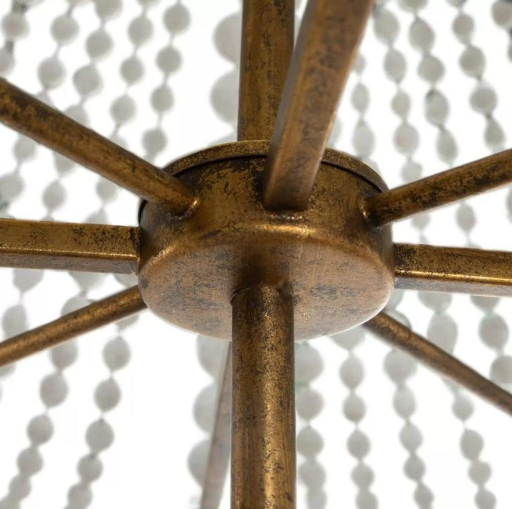 White Metal Candle chandelier - Dune Peak for dining room view 3
