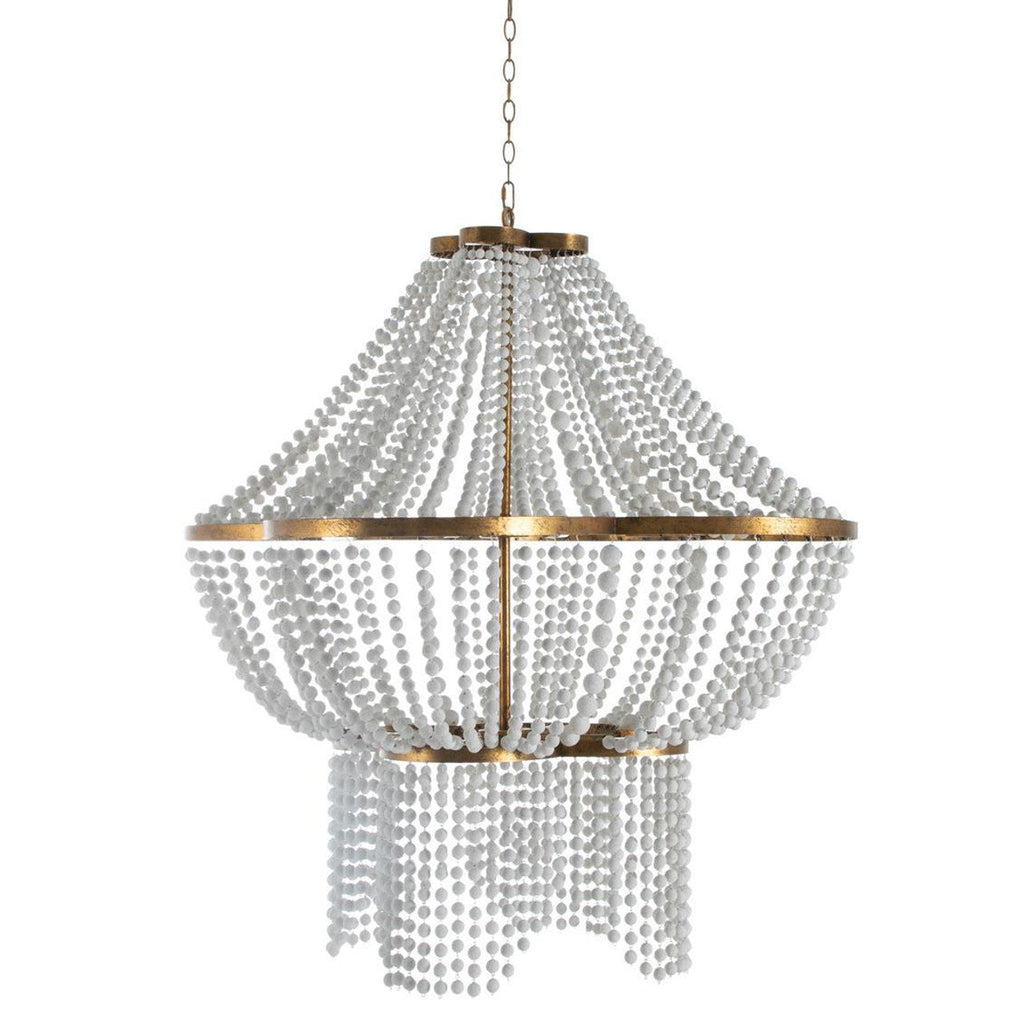 White Metal Candle chandelier - Dune Peak for dining room view 1