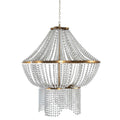White Metal Candle chandelier - Dune Peak for dining room view 1