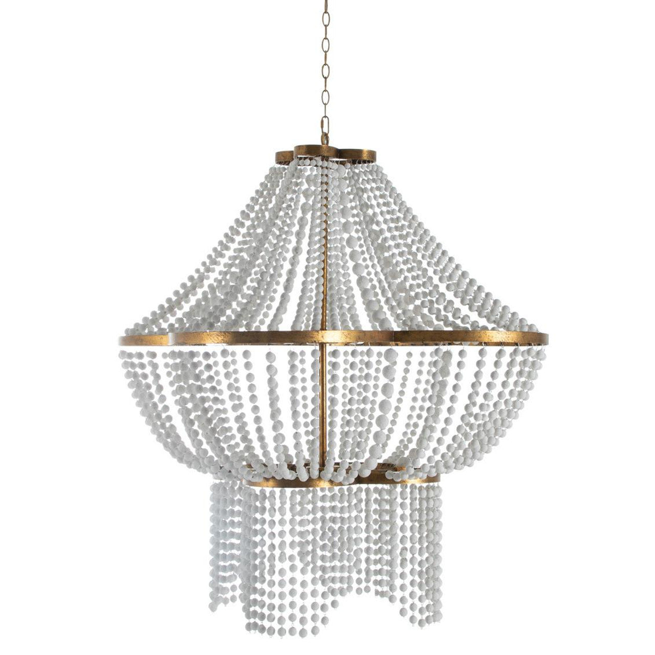 White Metal Candle chandelier - Dune Peak for dining room view 1