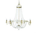 White Metal Candle chandelier - Marlow Trace for dining room view 1