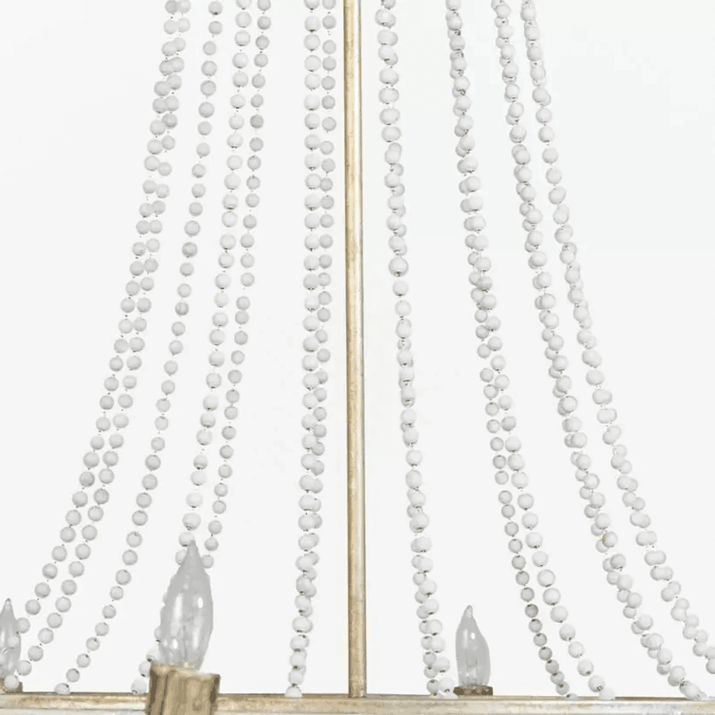 White Metal Candle chandelier - Marlow Trace for dining room view 7