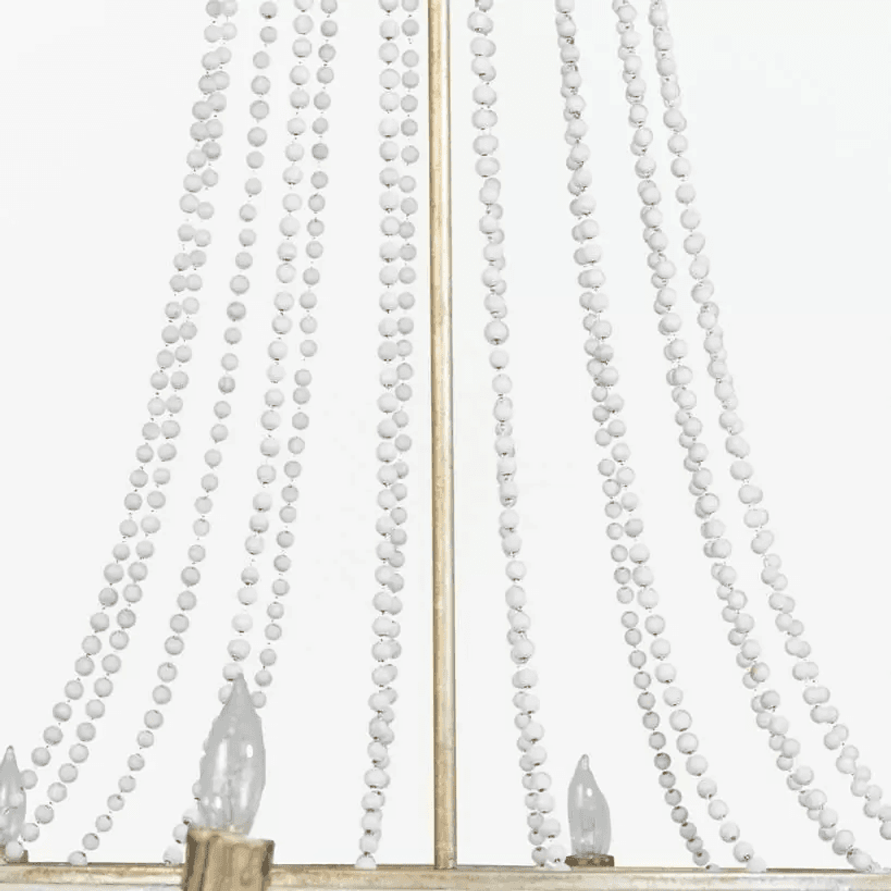 White Metal Candle chandelier - Marlow Trace for dining room view 7